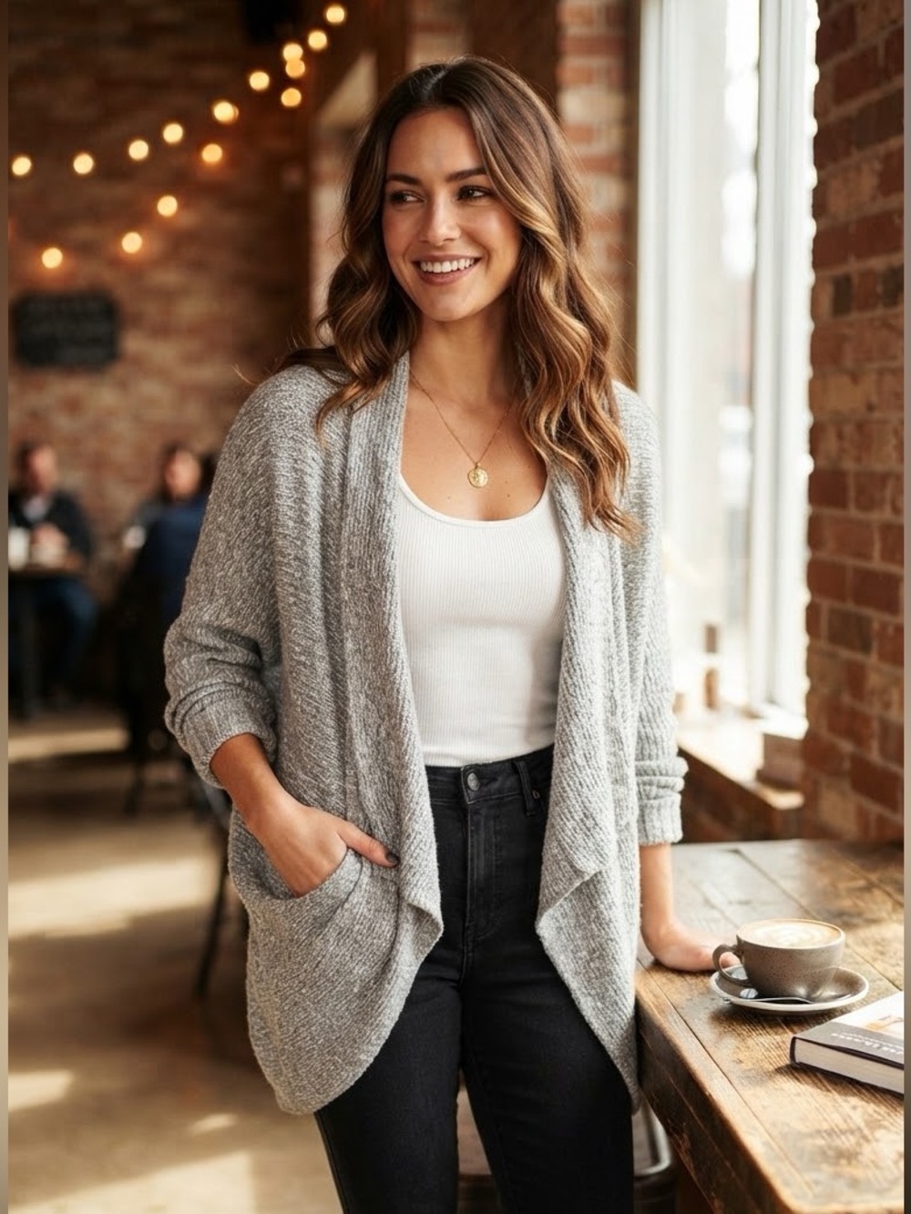 ROMEO + JULIET Couture Open Slouchy Dolman Cardigan Sweater Size Medium